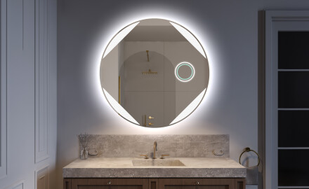 Okrúhle zrkadlo podsvietene LED do kupelne L114