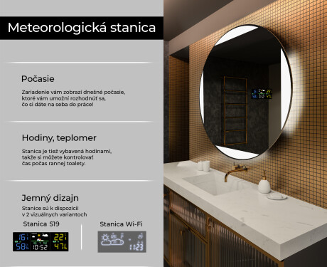 Okrúhle zrkadlo podsvietene LED do kupelne L116 #2