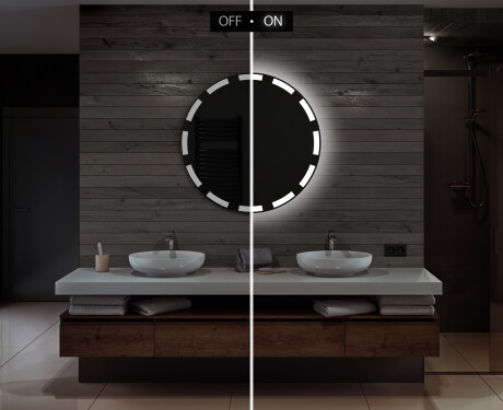 Nástenne zrkadlo okrúhle do kupelne s osvetlenim LED L117 #5