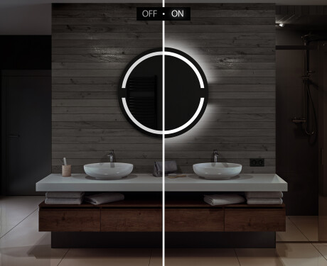 Okrúhle zrkadlo podsvietene LED do kupelne L118 #5