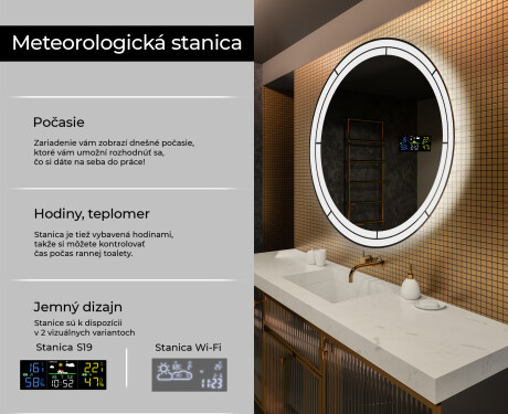 Okrúhle zrkadlo podsvietene LED do kupelne L122 #2