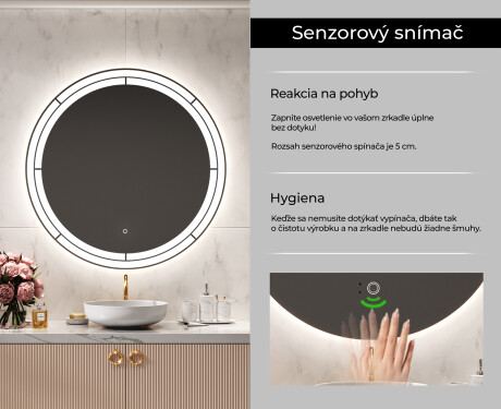 Okrúhle zrkadlo podsvietene LED do kupelne L122 #6