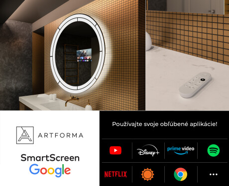 Okrúhle zrkadlo podsvietene LED do kupelne L122 #7