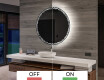 Nástenne okrúhle zrkadlo do kupelne s osvetlenim LED s batériovým L115 #3