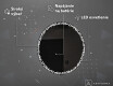 Nástenne okrúhle zrkadlo do kupelne s osvetlenim LED s batériovým L115 #4