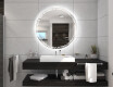 Nástenne okrúhle zrkadlo do kupelne s osvetlenim LED s batériovým L115 #5
