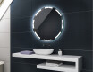 Nástenne okrúhle zrkadlo do kupelne s osvetlenim LED s batériovým L120 #4
