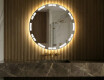 Okrúhle moderne zrkadlo do kupelne s LED s batériovým L121