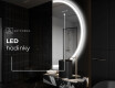 Moderné LED Polokruhové Zrkadlo - Štýlové Osvetlenie pre Kúpeľňu A222 #7