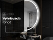 Moderné LED Polokruhové Zrkadlo - Štýlové Osvetlenie pre Kúpeľňu A222 #8