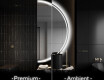 Moderné LED Polokruhové Zrkadlo - Štýlové Osvetlenie pre Kúpeľňu A223