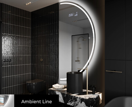 Moderné LED Polokruhové Zrkadlo - Štýlové Osvetlenie pre Kúpeľňu A223 #3