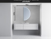 Moderné LED Polokruhové Zrkadlo - Štýlové Osvetlenie pre Kúpeľňu A223 #5