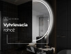 Moderné LED Polokruhové Zrkadlo - Štýlové Osvetlenie pre Kúpeľňu A223 #8