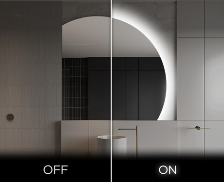 Moderné LED Polokruhové Zrkadlo - Štýlové Osvetlenie pre Kúpeľňu Q221 #3