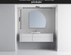 Moderné LED Polokruhové Zrkadlo - Štýlové Osvetlenie pre Kúpeľňu Q221 #4