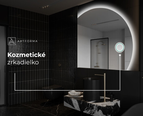 Moderné LED Polokruhové Zrkadlo - Štýlové Osvetlenie pre Kúpeľňu Q221 #5