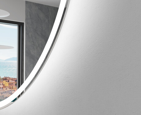 Moderné LED Polokruhové Zrkadlo - Štýlové Osvetlenie pre Kúpeľňu Q222 #2