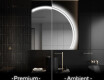 Moderné LED Polokruhové Zrkadlo - Štýlové Osvetlenie pre Kúpeľňu Q222
