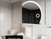 Moderné LED Polokruhové Zrkadlo - Štýlové Osvetlenie pre Kúpeľňu Q222 #4