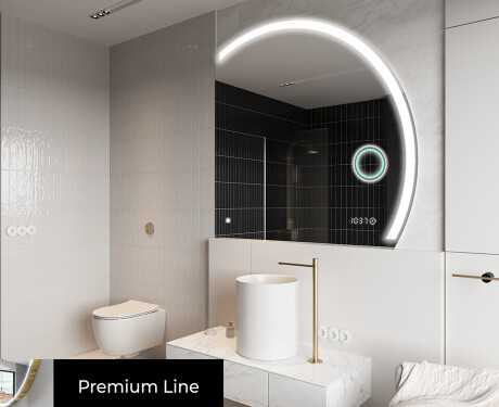 Moderné LED Polokruhové Zrkadlo - Štýlové Osvetlenie pre Kúpeľňu Q222 #4