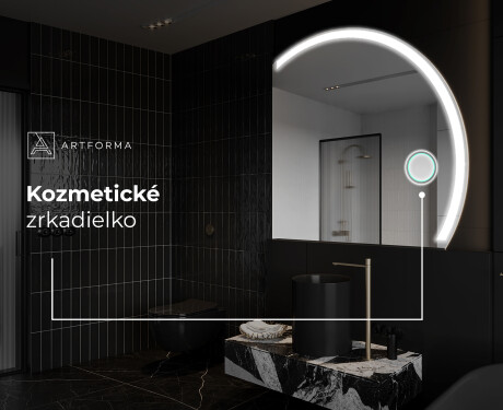 Moderné LED Polokruhové Zrkadlo - Štýlové Osvetlenie pre Kúpeľňu Q222 #6