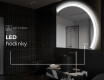 Moderné LED Polokruhové Zrkadlo - Štýlové Osvetlenie pre Kúpeľňu Q222 #9