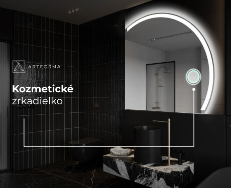 Moderné LED Polokruhové Zrkadlo - Štýlové Osvetlenie pre Kúpeľňu Q222 #5