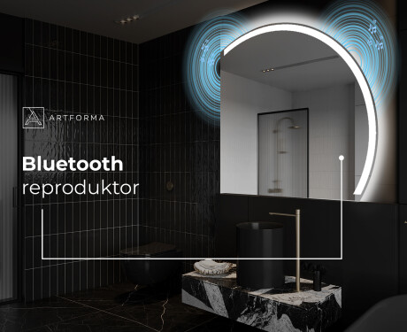 Moderné LED Polokruhové Zrkadlo - Štýlové Osvetlenie pre Kúpeľňu Q222 #6