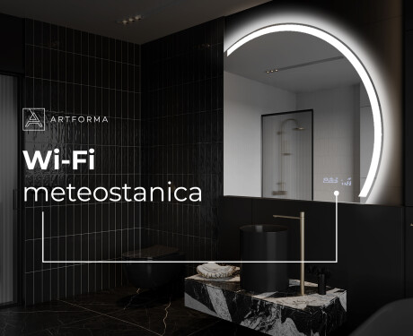 Moderné LED Polokruhové Zrkadlo - Štýlové Osvetlenie pre Kúpeľňu Q222 #7
