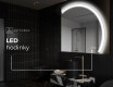 Moderné LED Polokruhové Zrkadlo - Štýlové Osvetlenie pre Kúpeľňu Q222 #8