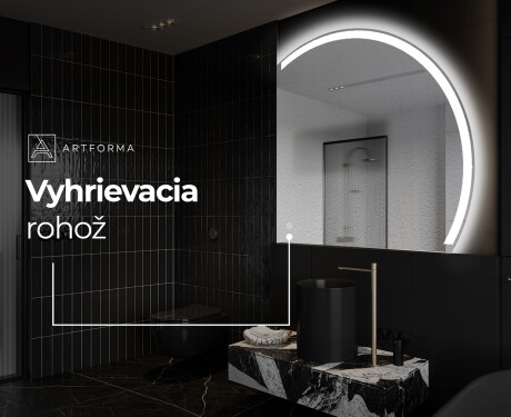 Moderné LED Polokruhové Zrkadlo - Štýlové Osvetlenie pre Kúpeľňu Q222 #9