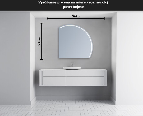 Moderné LED Polokruhové Zrkadlo - Štýlové Osvetlenie pre Kúpeľňu Q223 #4