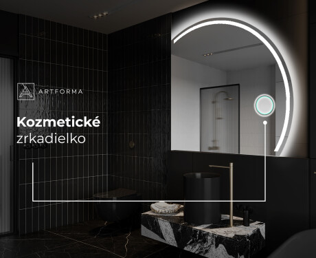 Moderné LED Polokruhové Zrkadlo - Štýlové Osvetlenie pre Kúpeľňu Q223 #5
