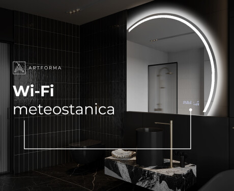 Moderné LED Polokruhové Zrkadlo - Štýlové Osvetlenie pre Kúpeľňu Q223 #7