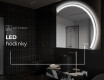 Moderné LED Polokruhové Zrkadlo - Štýlové Osvetlenie pre Kúpeľňu Q223 #8