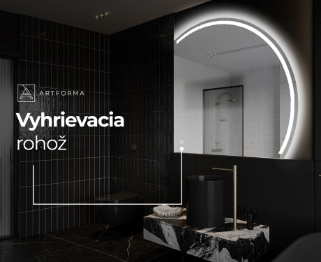 Moderné LED Polokruhové Zrkadlo - Štýlové Osvetlenie pre Kúpeľňu Q223 #9