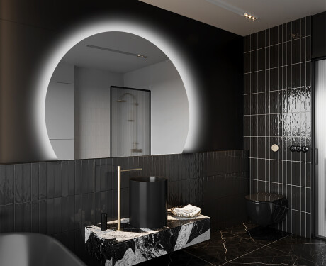 Moderné LED Polokruhové Zrkadlo - Štýlové Osvetlenie pre Kúpeľňu W221