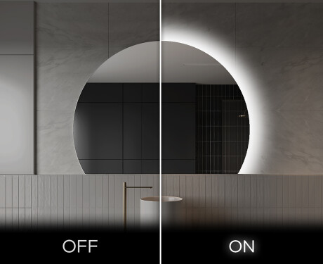 Moderné LED Polokruhové Zrkadlo - Štýlové Osvetlenie pre Kúpeľňu W221 #3