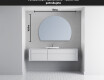 Moderné LED Polokruhové Zrkadlo - Štýlové Osvetlenie pre Kúpeľňu W221 #4
