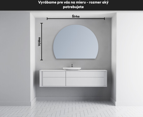 Moderné LED Polokruhové Zrkadlo - Štýlové Osvetlenie pre Kúpeľňu W221 #4