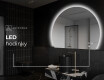 Moderné LED Polokruhové Zrkadlo - Štýlové Osvetlenie pre Kúpeľňu W221 #8