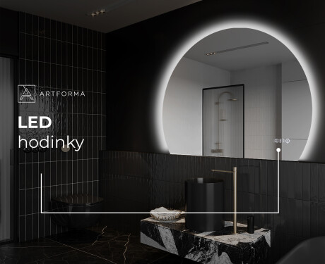 Moderné LED Polokruhové Zrkadlo - Štýlové Osvetlenie pre Kúpeľňu W221 #8