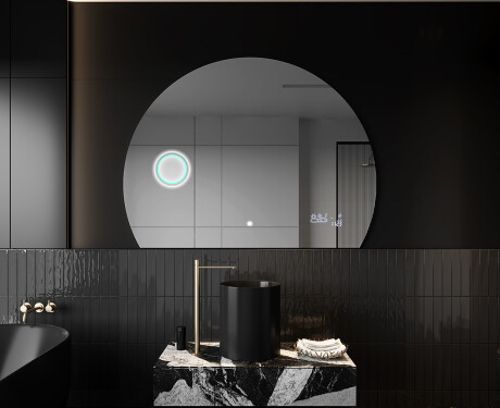 Moderné LED Polokruhové Zrkadlo - Štýlové Osvetlenie pre Kúpeľňu W221 #10