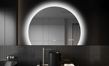 Moderné LED Polokruhové Zrkadlo - Štýlové Osvetlenie pre Kúpeľňu W221