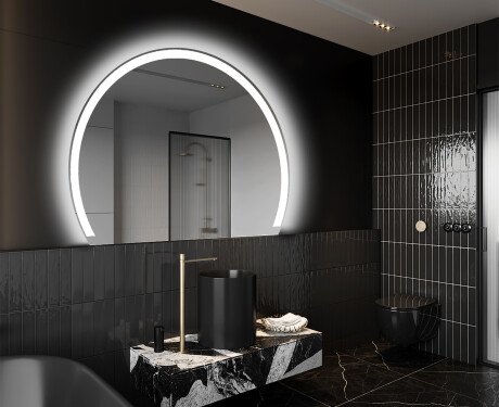 Moderné LED Polokruhové Zrkadlo - Štýlové Osvetlenie pre Kúpeľňu W222
