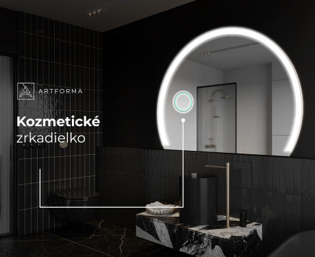 Moderné LED Polokruhové Zrkadlo - Štýlové Osvetlenie pre Kúpeľňu W222 #6