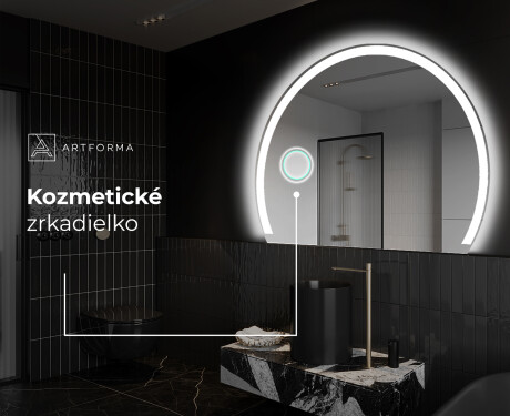 Moderné LED Polokruhové Zrkadlo - Štýlové Osvetlenie pre Kúpeľňu W222 #5