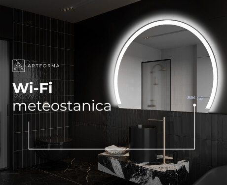 Moderné LED Polokruhové Zrkadlo - Štýlové Osvetlenie pre Kúpeľňu W222 #7