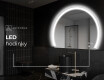 Moderné LED Polokruhové Zrkadlo - Štýlové Osvetlenie pre Kúpeľňu W222 #8